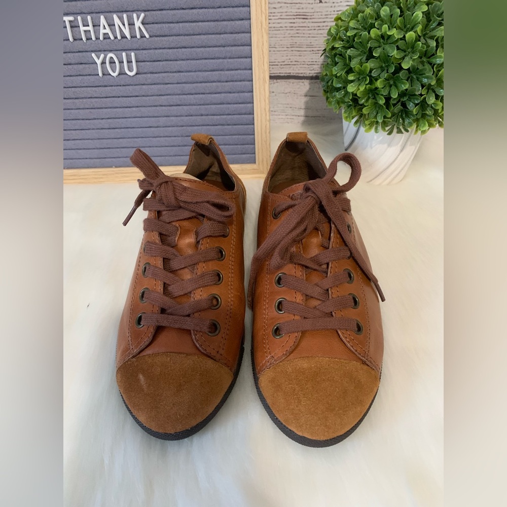 Kork-Ease brown leather Sneakers Size 6 - Picture 3 of 12